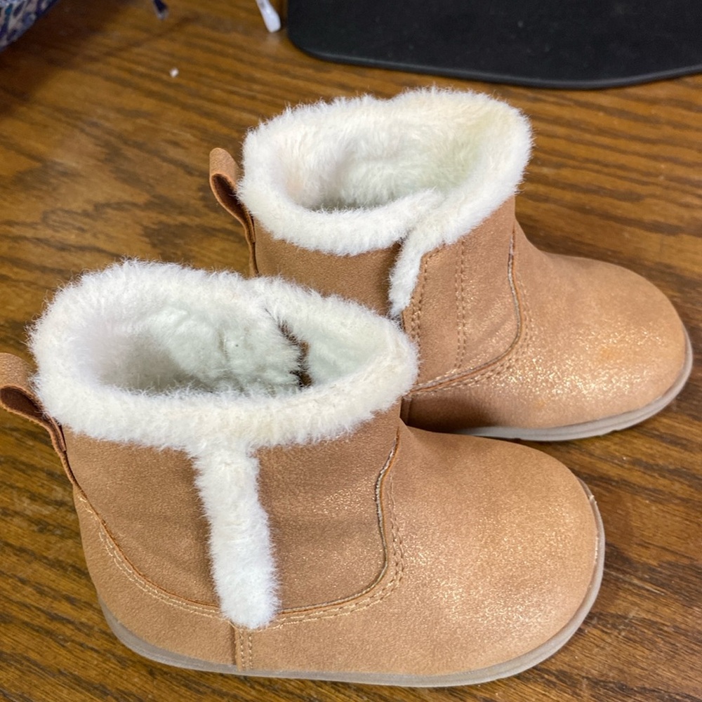 Faux fur booties